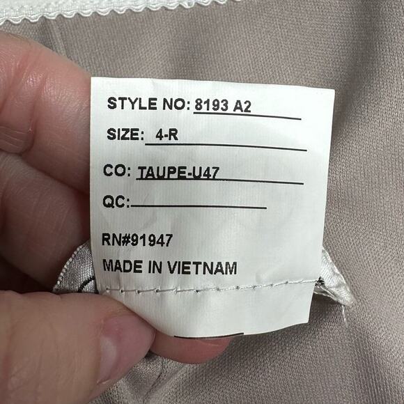 NWT | Social Bridesmaid | Off-Shoulder Bodice Trumpet Gown | Taupe | 4R - Picture 13 of 13